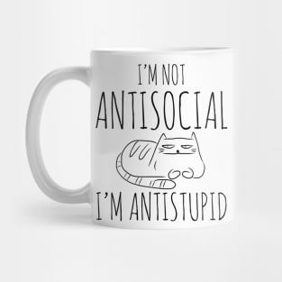 Antistupid cat Mug